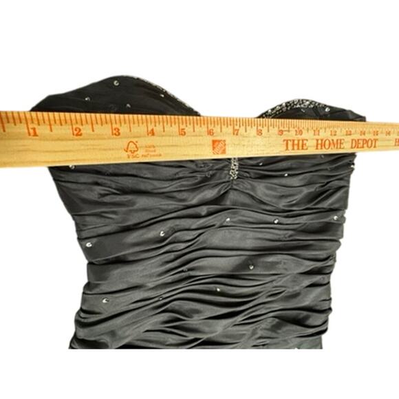 "JUMP APPAREL" VTG Prom Ballgown Bedazzled Dress SZ 3/4 1980s Mermaid Bling Sexy - Picture 6 of 12